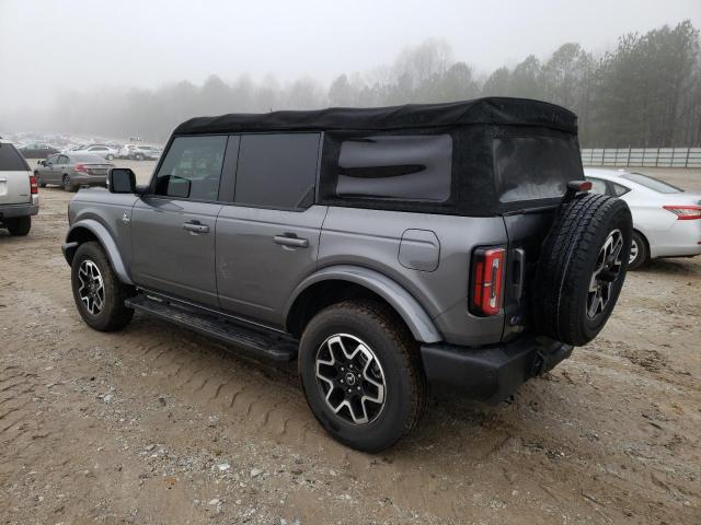 1FMEE5BP1NLB40414 - 2022 FORD BRONCO BASE GRAY photo 2