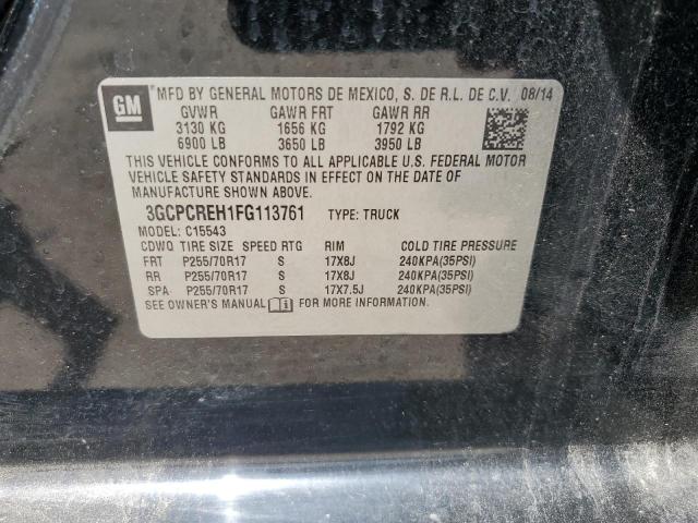 3GCPCREH1FG113761 - 2015 CHEVROLET SILVERADO C1500 LT შავი ფოტო 13