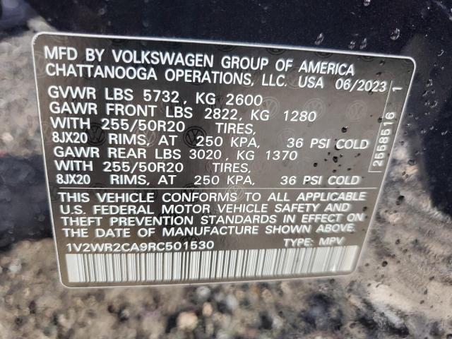 1V2WR2CA9RC501530 - 2024 VOLKSWAGEN ATLAS SE Negro foto 13