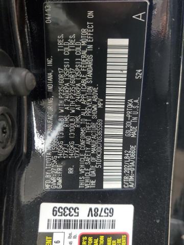 5TDYK3DC7DS365569 - 2013 TOYOTA SIENNA XLE შავი ფოტო 14