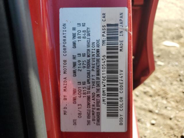 JM1BM1W76E1105456 - 2014 MAZDA 3 GRAND TOURING წითელი ფოტო 13