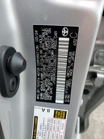 JTDBCMFE8RJ028677 - 2024 TOYOTA COROLLA LE SILVER photo 12