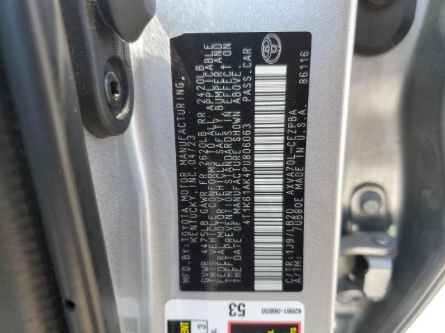 4T1K61AK4PU806063 - 2023 TOYOTA CAMRY XSE SILVER photo 12