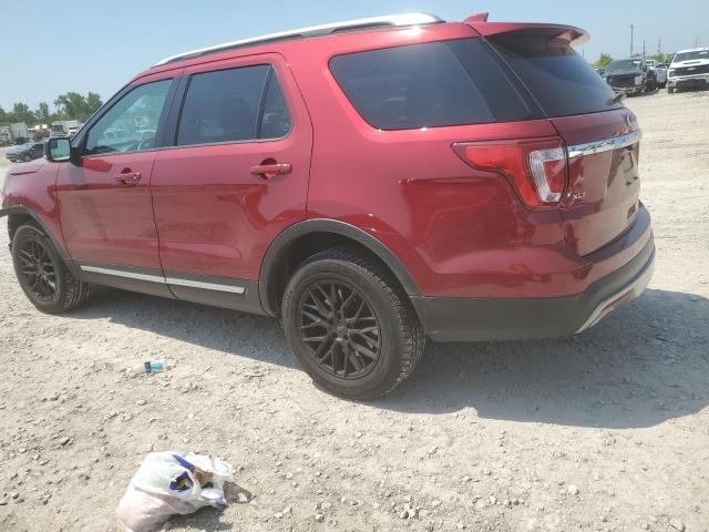 1FM5K8D82HGE35602 - 2017 FORD EXPLORER XLT წითელი ფოტო 2
