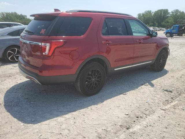 1FM5K8D82HGE35602 - 2017 FORD EXPLORER XLT წითელი ფოტო 3