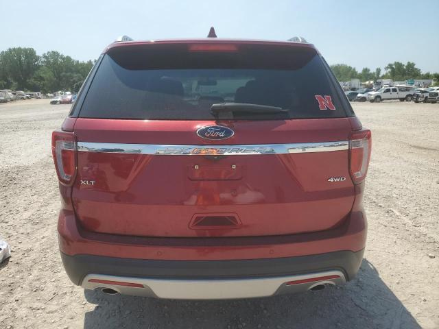 1FM5K8D82HGE35602 - 2017 FORD EXPLORER XLT წითელი ფოტო 6