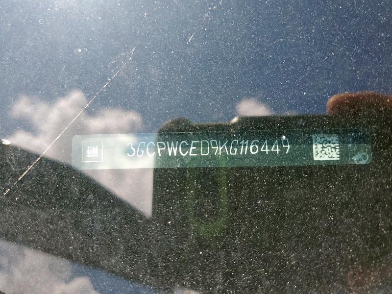 3GCPWCED9KG116449 - 2019 CHEVROLET SILVERADO C1500 LT შავი ფოტო 12