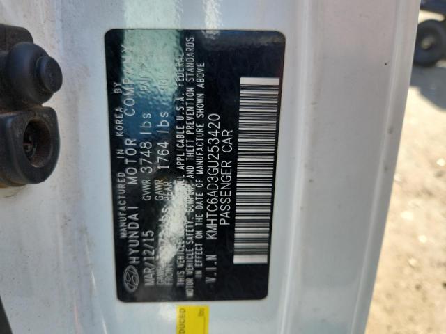 KMHTC6AD3GU253420 - 2016 HYUNDAI VELOSTER თეთრი ფოტო 12