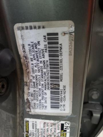 1NXBR32E24Z279874 - 2004 TOYOTA COROLLA CE SILVER photo 12