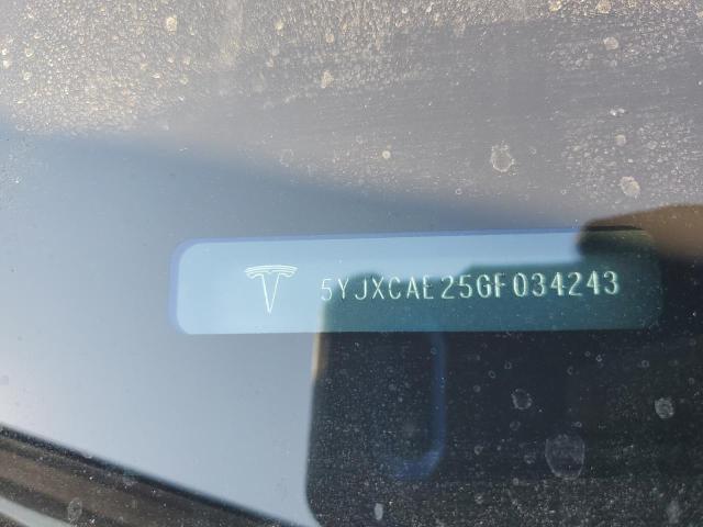 5YJXCAE25GF034243 - 2016 TESLA MODEL X შავი ფოტო 14