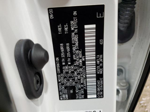 JTJGARBZ1M5023174 - 2021 LEXUS NX 300 BASE თეთრი ფოტო 13