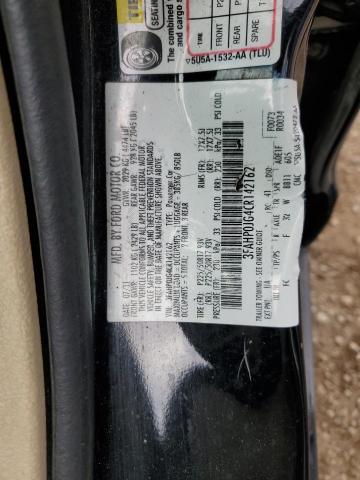 3FAHP0JG4CR142162 - 2012 FORD FUSION SEL BLACK photo 12