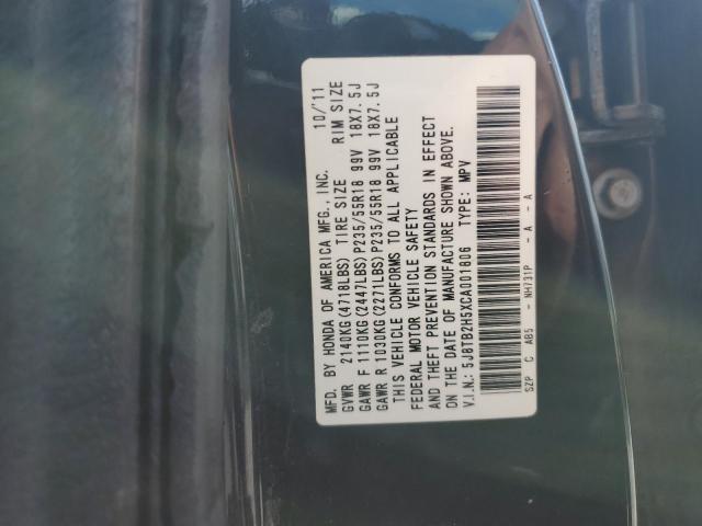 5J8TB2H5XCA001806 - 2012 ACURA RDX TECHNOLOGY შავი ფოტო 13