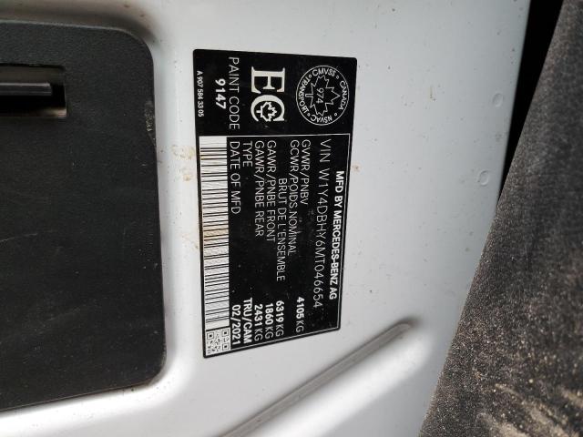 W1Y4DBHY6MT046654 - 2021 MERCEDES-BENZ SPRINTER 2500 WHITE photo 13