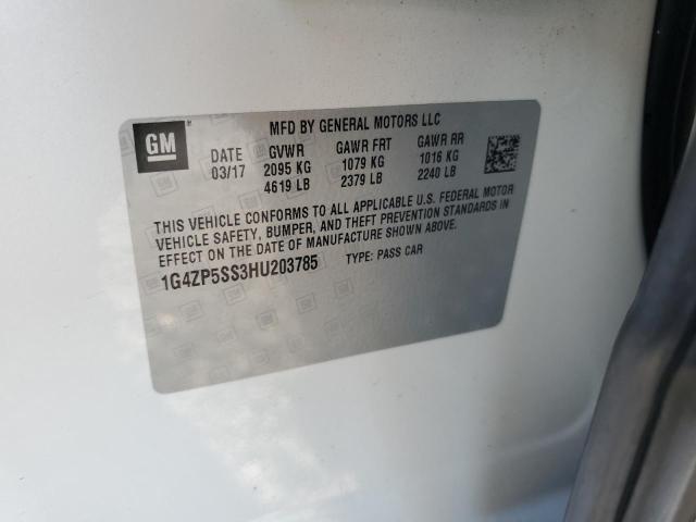 1G4ZP5SS3HU203785 - 2017 BUICK LACROSSE ESSENCE Սպիտակ լուսանկար 12