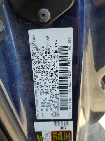 5TEUX42N88Z573818 - 2008 TOYOTA TACOMA ACCESS CAB ლურჯი ფოტო 12