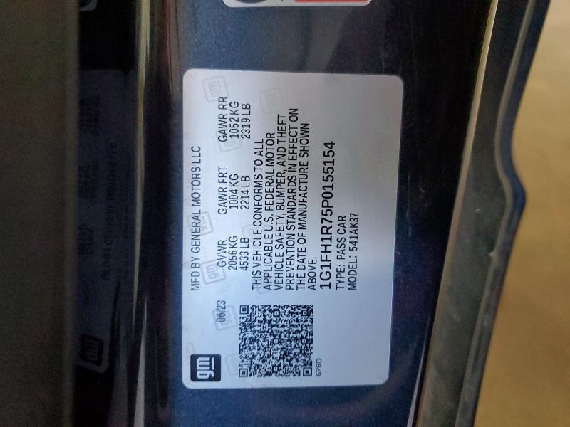 1G1FH1R75P0155154 - 2023 CHEVROLET CAMARO SS GRAY photo 12