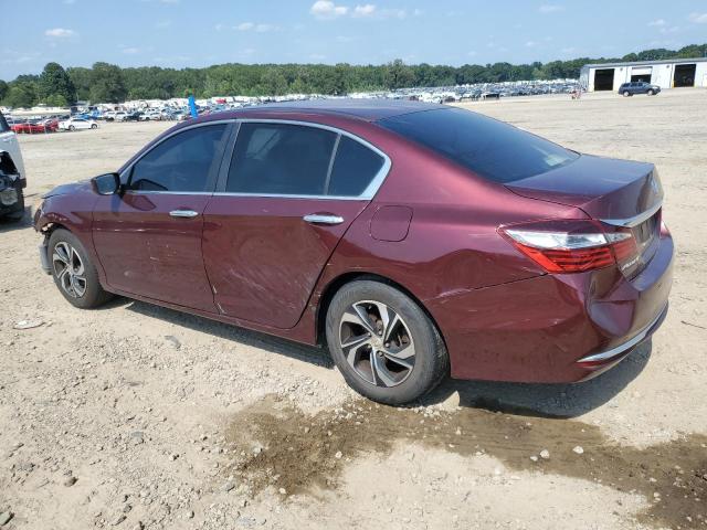 1HGCR2F38GA190961 - 2016 HONDA ACCORD LX RED photo 2