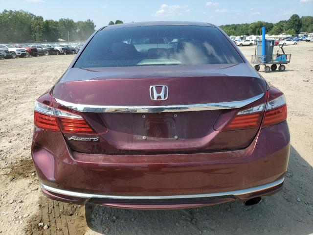 1HGCR2F38GA190961 - 2016 HONDA ACCORD LX RED photo 6