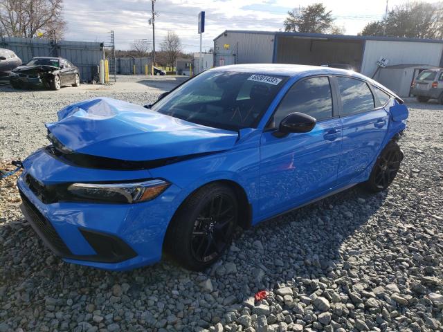 19XFL2H88NE021409 - 2022 HONDA CIVIC SPORT BLUE photo 1