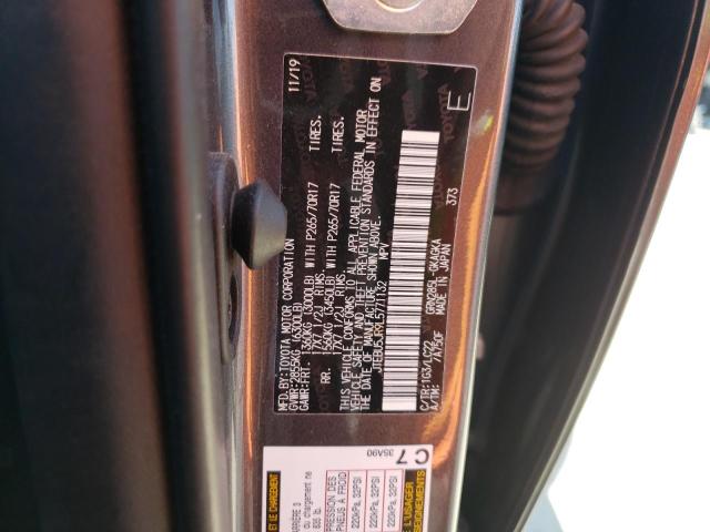 JTEBU5JR9L5771132 - 2020 TOYOTA 4RUNNER SR5/SR5 PREMIUM ნაცრისფერი ფოტო 13