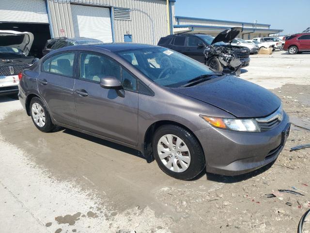 19XFB2F58CE063474 - 2012 HONDA CIVIC LX GRAY photo 4