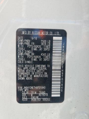 JN8AY2NE7H9701840 - 2017 NISSAN ARMADA PLATINUM Ақ фото 14