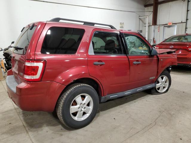 1FMCU93198KA87676 - 2008 FORD ESCAPE XLT RED photo 3