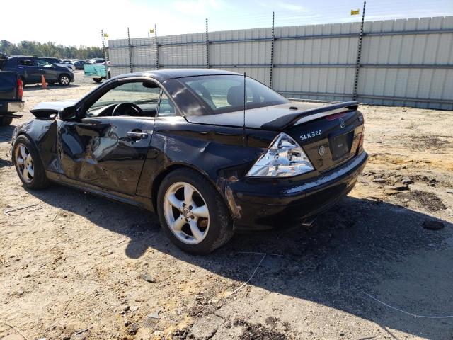 WDBKK65F41F190739 - 2001 MERCEDES-BENZ SLK 320 BLACK photo 2