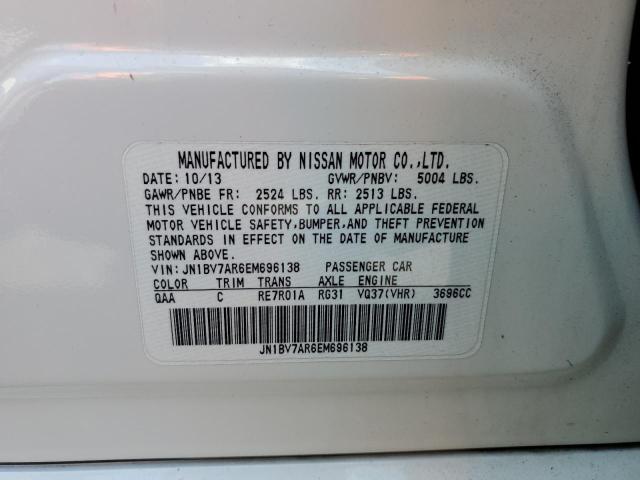 JN1BV7AR6EM696138 - 2014 INFINITI Q50 BASE 白色 照片 12