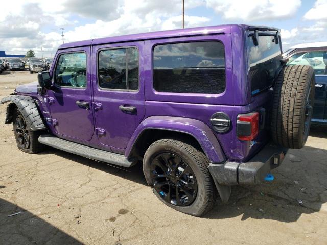 1C4JJXP66PW579989 - 2023 JEEP WRANGLER SAHARA 4XE PURPLE photo 2