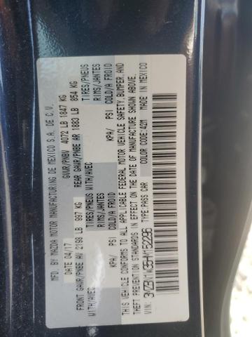 3MZBN1W35HM152296 - 2017 MAZDA 3 GRAND TOURING Azul foto 12