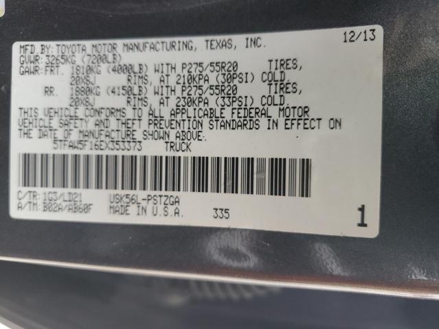 5TFAW5F16EX353373 - 2014 TOYOTA TUNDRA CREWMAX PLATINUM Boz foto 13