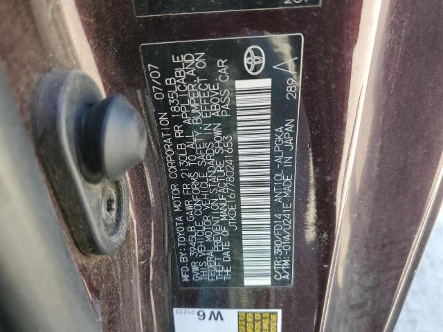 JTKDE167780241653 - 2008 TOYOTA SCION TC MAROON photo 13