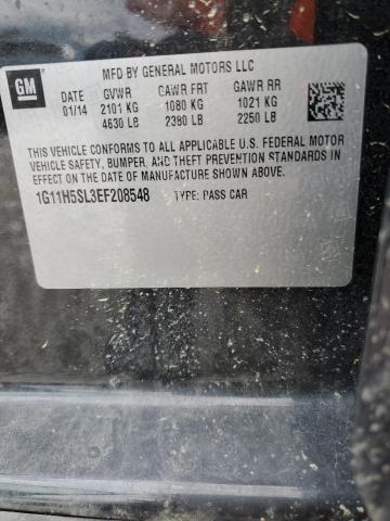 1G11H5SL3EF208548 - 2014 CHEVROLET MALIBU LTZ შავი ფოტო 12