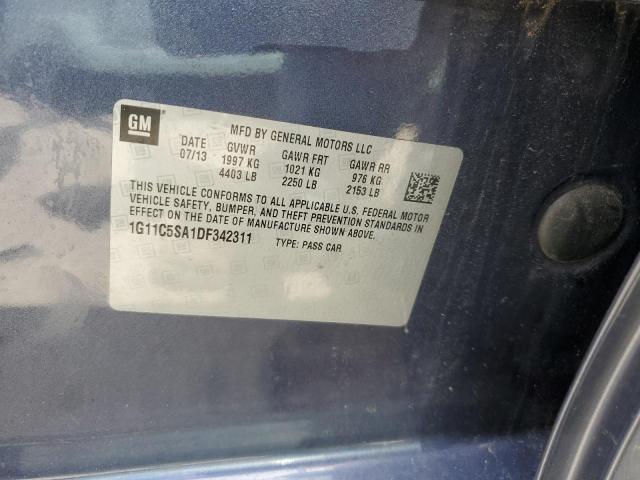 1G11C5SA1DF342311 - 2013 CHEVROLET MALIBU 1LT 蓝色 照片 12