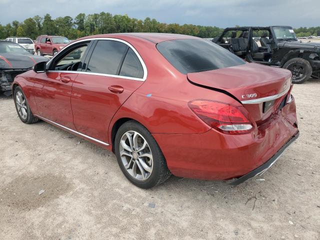 55SWF4JB9GU122494 - 2016 MERCEDES-BENZ C 300 RED photo 2