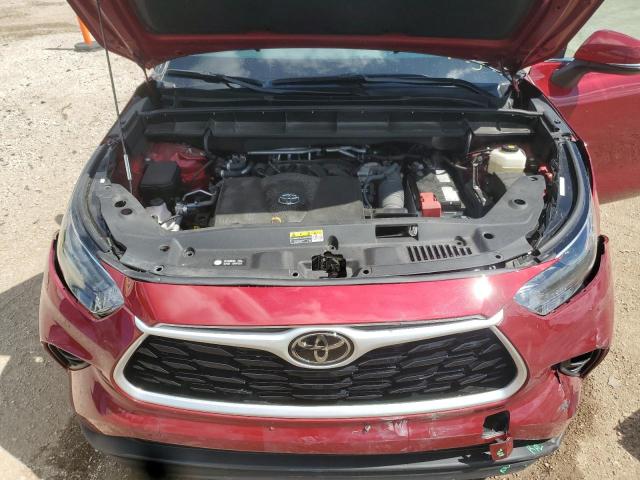 5TDHZRBH9NS206843 - 2022 TOYOTA HIGHLANDER XLE RED photo 12
