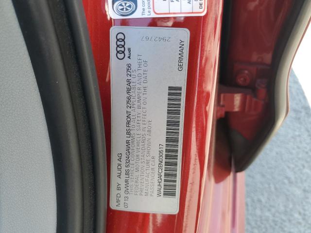 WAUHGAFC2EN030517 - 2014 AUDI A6 PRESTIGE Kırmızı fotoğraf 12