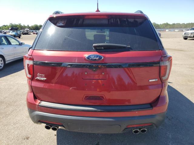 1FM5K8GT8JGA61552 - 2018 FORD EXPLORER SPORT RED photo 6