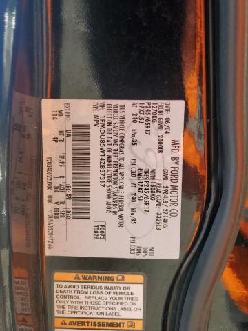 1FMDU85W14ZB37317 - 2004 FORD EXPLORER LIMITED შავი ფოტო 14