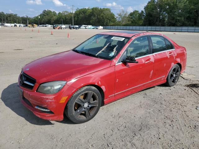 WDDGF5EB4BA522685 - 2011 MERCEDES-BENZ C 300 RED photo 1