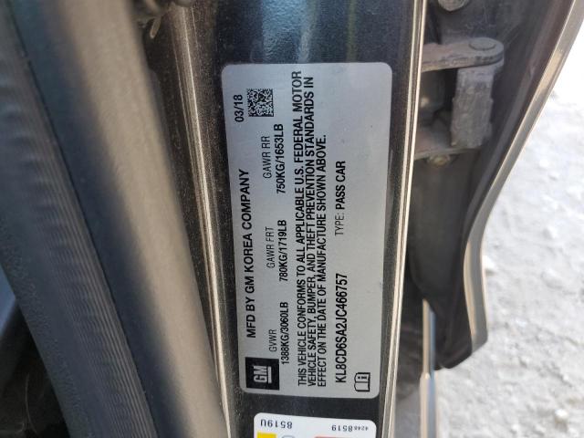 KL8CD6SA2JC466757 - 2018 CHEVROLET SPARK 1LT رمادي صورة 12