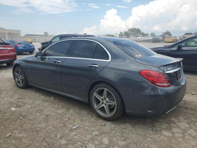 55SWF4KB8GU122808 - 2016 MERCEDES-BENZ C 300 4MATIC BLUE photo 2
