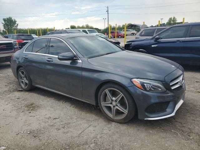 55SWF4KB8GU122808 - 2016 MERCEDES-BENZ C 300 4MATIC BLUE photo 4