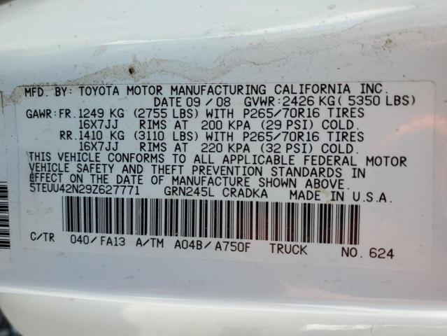 5TEUU42N29Z627771 - 2009 TOYOTA TACOMA ACCESS CAB Ağ foto 12