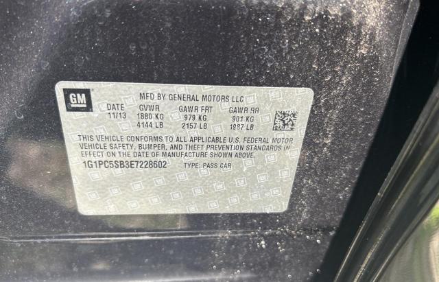 1G1PC5SB3E7228602 - 2014 CHEVROLET CRUZE LT 黑色 照片 10