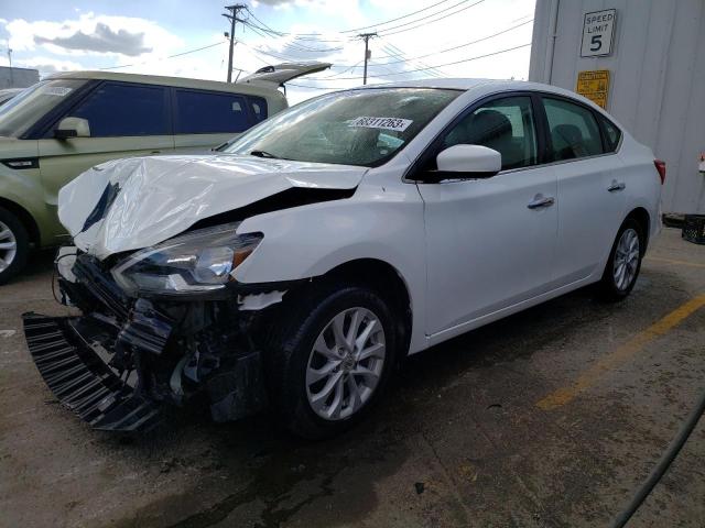 3N1AB7AP2KY313386 - 2019 NISSAN SENTRA S WHITE photo 1