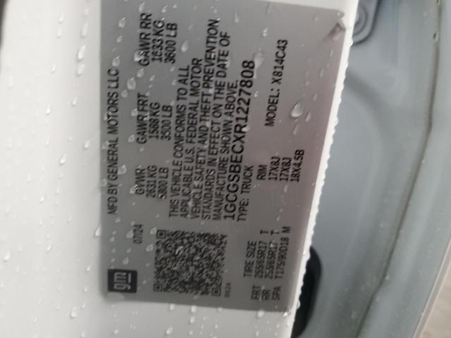 1GCGSBECXR1227808 - 2024 CHEVROLET COLORADO WHITE photo 12