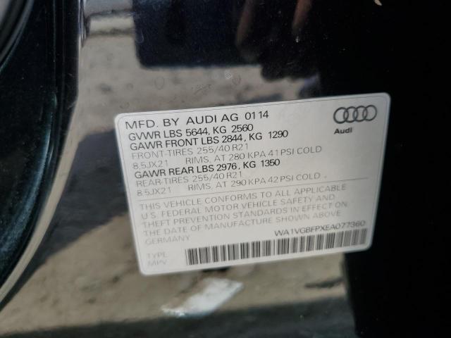 WA1VGBFPXEA077360 - 2014 AUDI SQ5 PRESTIGE BLACK photo 13